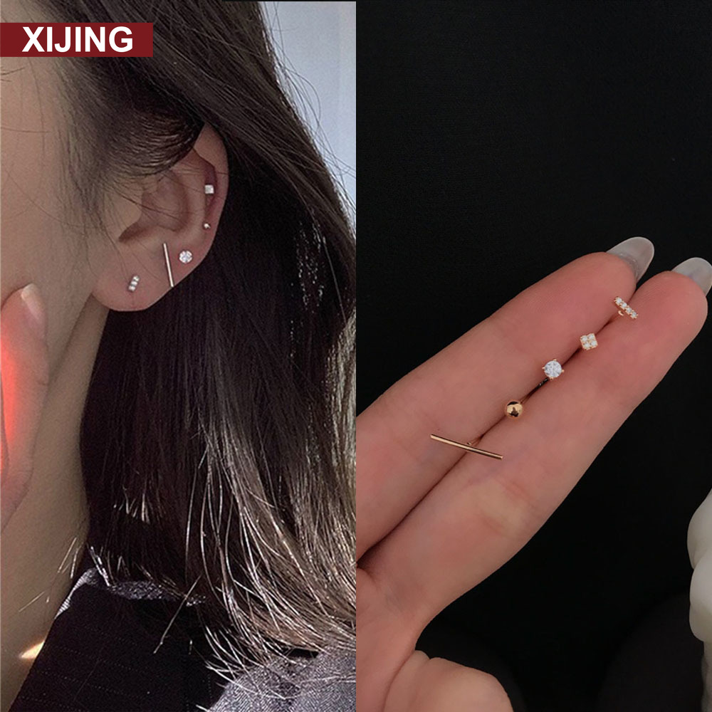 Bộ 5 khuyên tai thời trang phong cách đơn giản dành cho nữ
