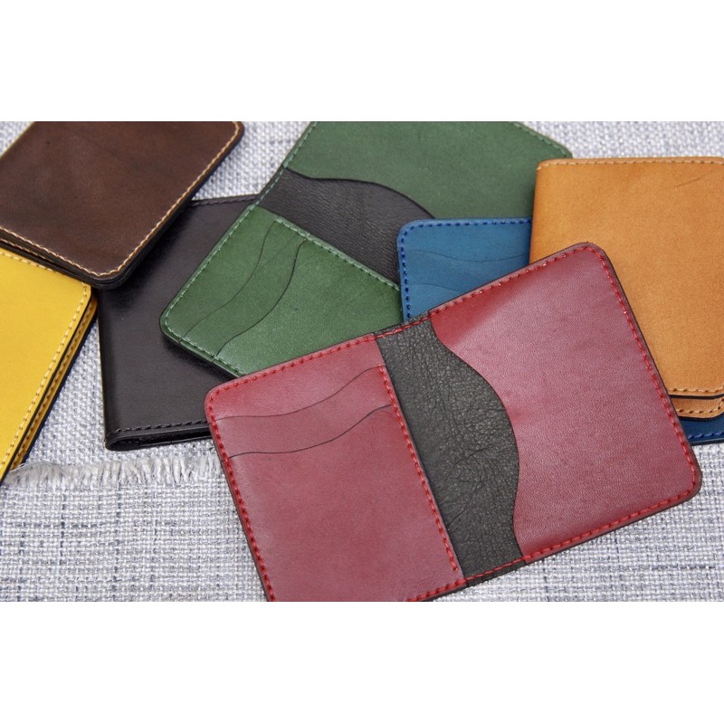 Bóp ví nam, Ví mini da bò handmade - AVleather