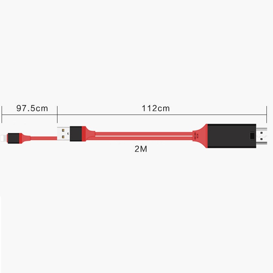 [Mã ELORDER5 giảm 10K đơn 20K] Cáp Lightning to hdmi adapter và USB Type C sang HDMI