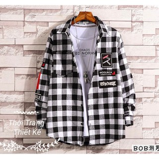 Áo khoác sơ mi unisex Nam Nữ Đa Năng - áo sơ mi khoác unisex - sơ mi caro (ĐỎ - XANH - ĐEN)