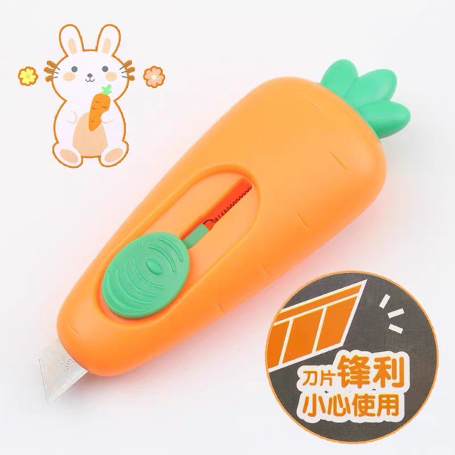 Dao rọc giấy hình củ Cà Rốt M&G ASSN2243/ ASSN2242 mini lưỡi ngắn và lưỡi dài 9mm