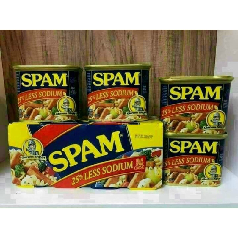 🥪[HSD 02/2024] Lốc 4 Hộp vả 8 Hộp Thịt hộp Glorious SPAM 25% Less Sodium của Mỹ 340g x 8 hộp