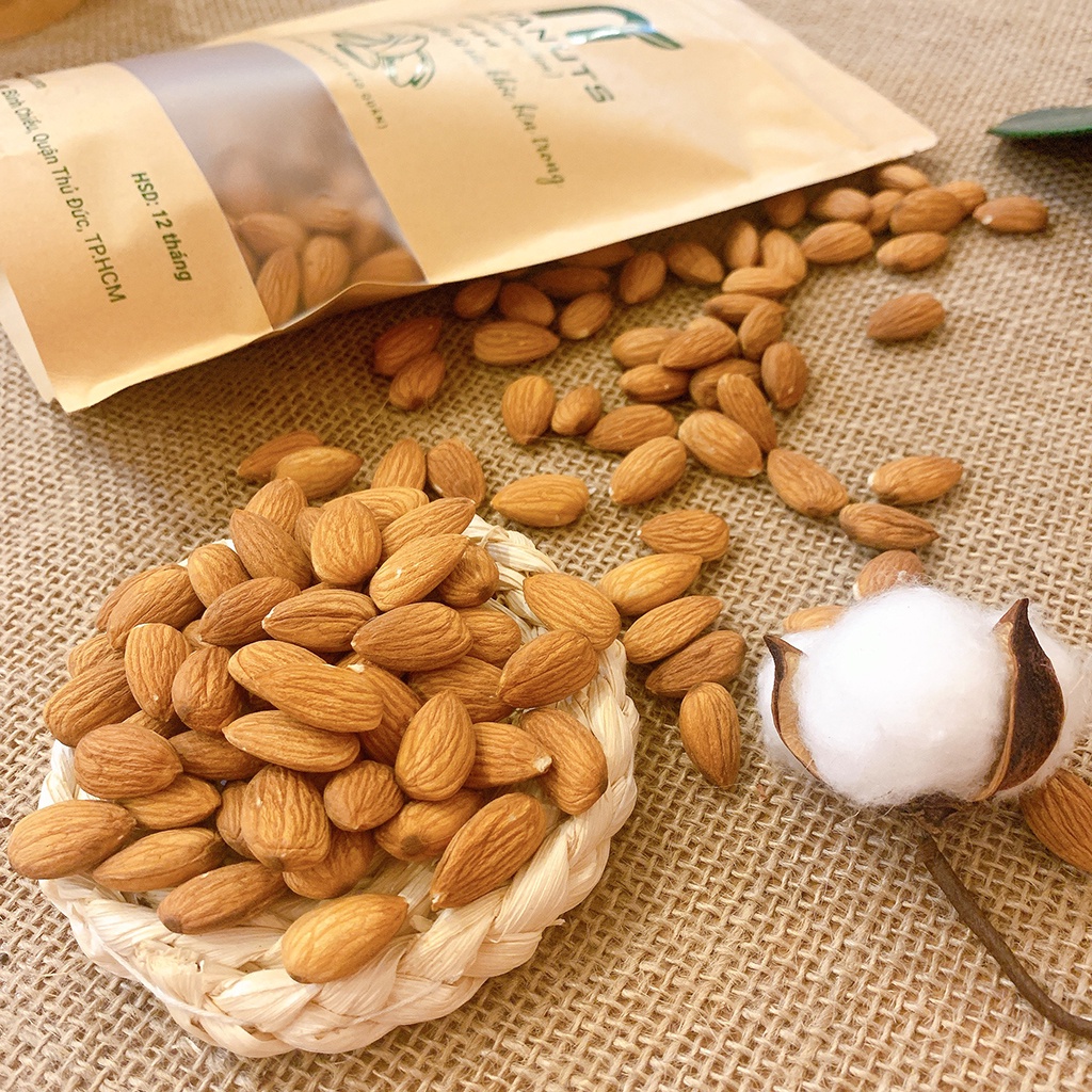 Hạt hạnh nhân sấy chín nguyên vị Natanuts 500gr nhập khẩu Mỹ thơm ngon giảm cân, ăn kiêng, keto