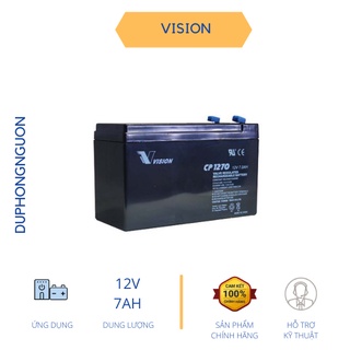 💥Ắc Quy Vision 12V 7Ah CP1270 - Chuyên Dùng Cho UPS - Hàng Chính Hãng