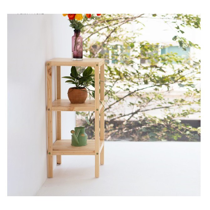 KỆ VUÔNG 3 TẦNG - KỆ GỖ ĐA NĂNG 3 TẦNG - SHELF 3F - NATURAL