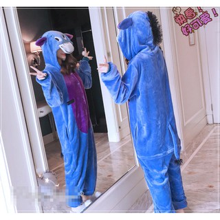 Bộ đồ ngủ lông hình thú lừa Eeyore (có size trẻ em)