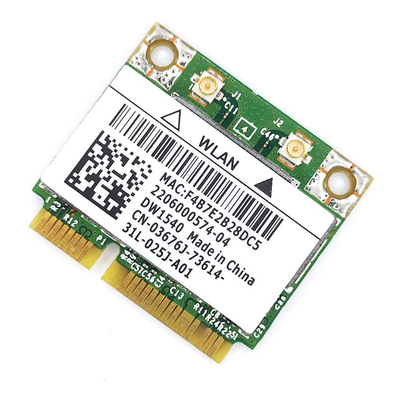 Thẻ mạng không dây tần số kép BCM943228 DW1540 2.4G/5G MINI PCIE 300Mbps 802.11A/B/G/N