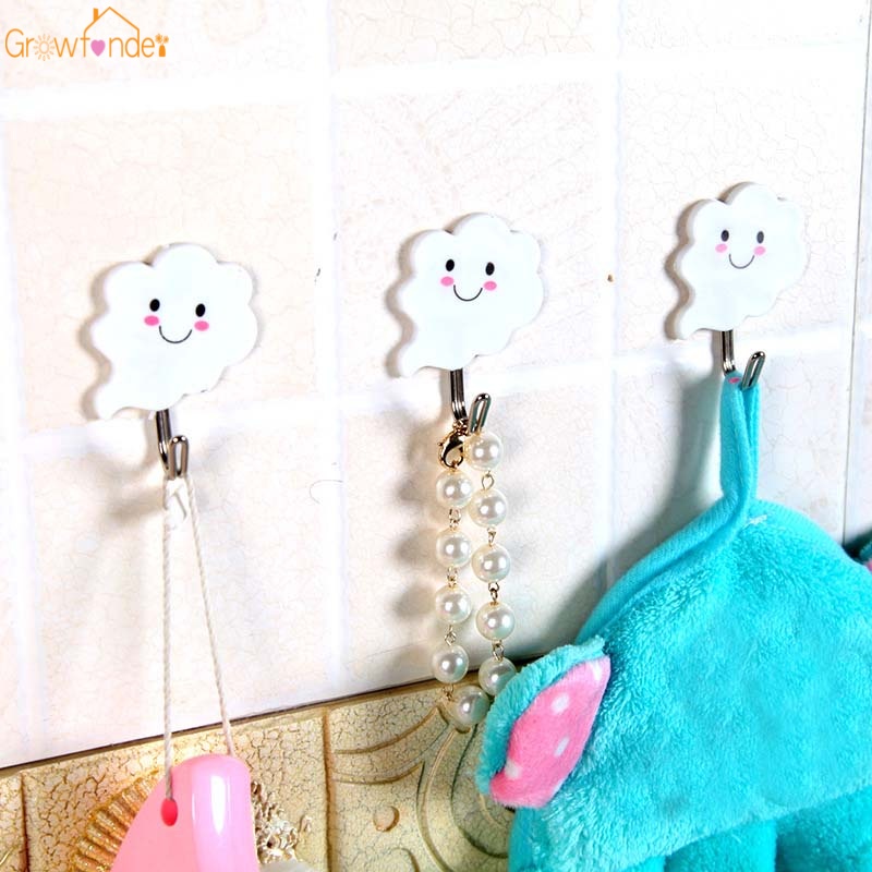 Set 3 móc treo đồ dán tường hình đám mây dễ thương