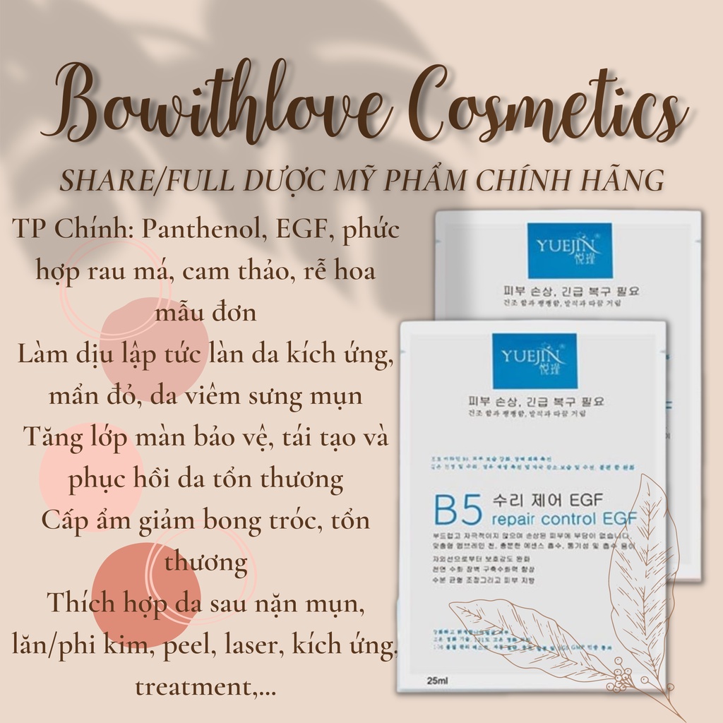 Mặt Nạ Yuejin B5 Repair Control EGF Cấp Ẩm Phục Hồi Làm Dịu Da Treatment