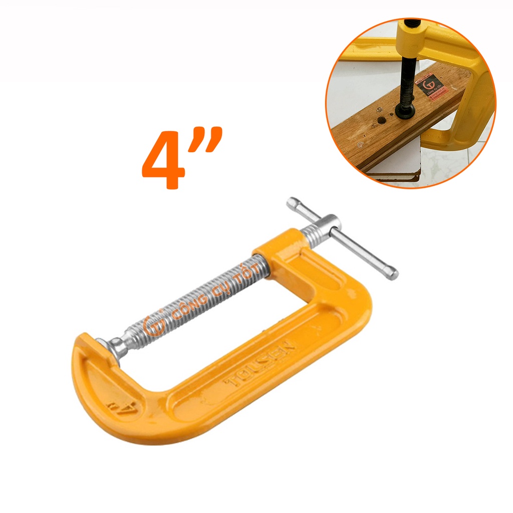 Cảo chữ g TOLSEN thép mạ Niken