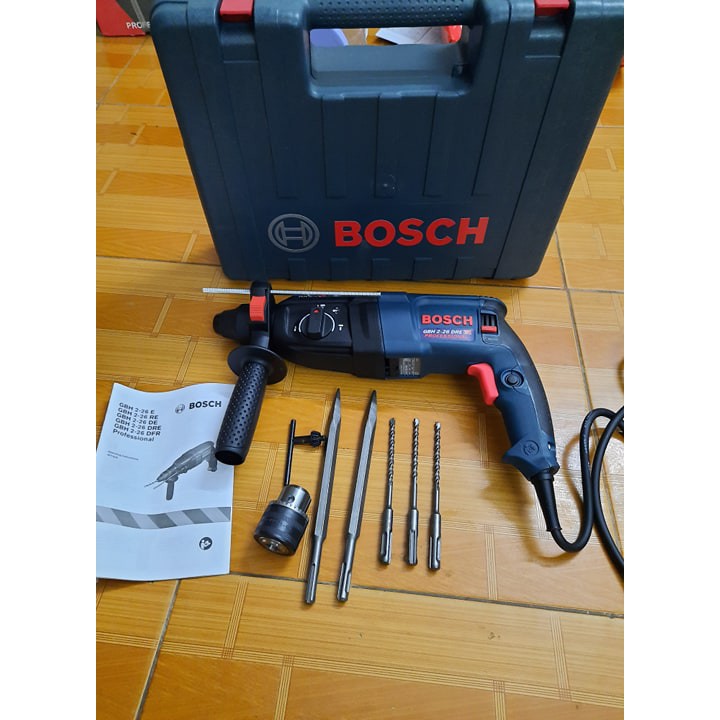 Máy khoan búa Bosch GBH 2-26 DRE 800W - Kèm phụ kiện