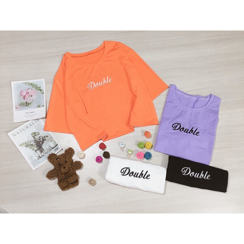 Áo thêu croptop tay lỡ from rộng 🌼