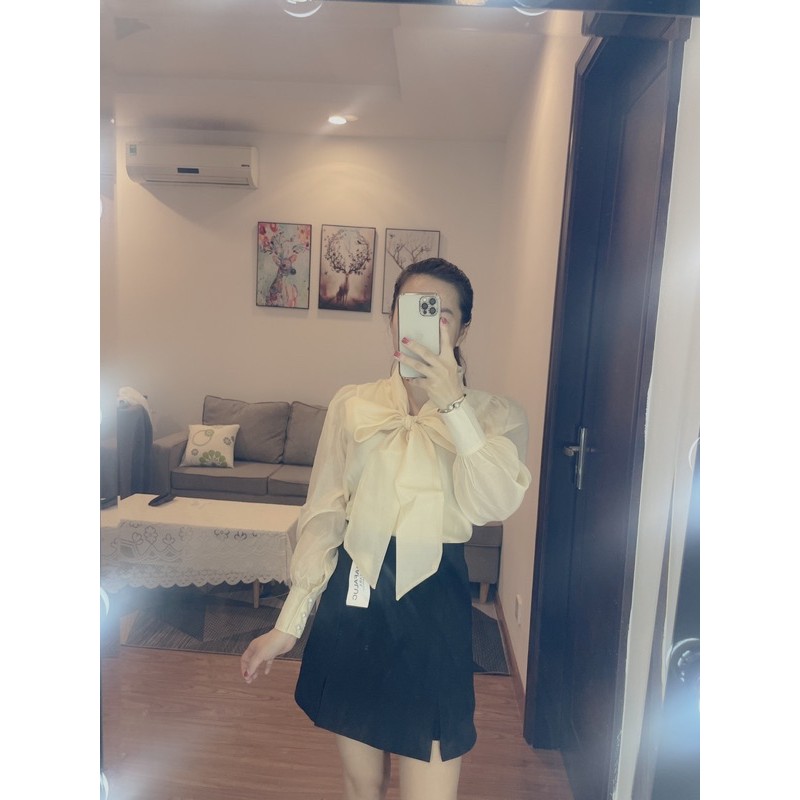 Áo sơ mi cổ nơ