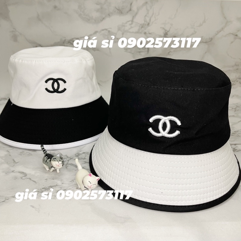 Nón mũ bucket thêu X NGƯỢC đen trắng 2 màu hot trend đơn giản cao cấp thời trang nam nữ