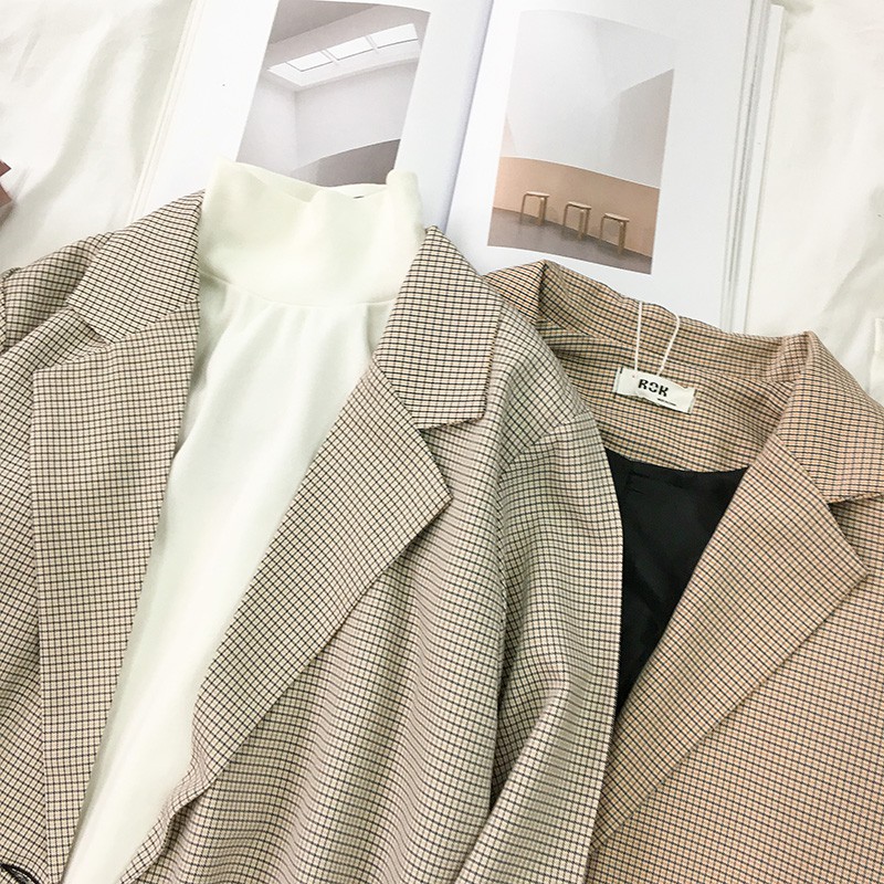 Áo blazer ulzzang kẻ nhỏ | BigBuy360 - bigbuy360.vn