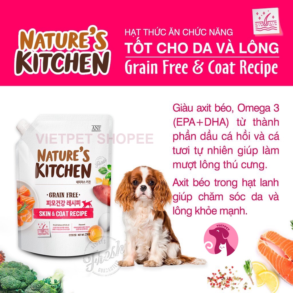 [2kg] Thức ăn cho chó - Hạt ANF cao cấp Nature's Kitchen (NK Hàn Quốc)
