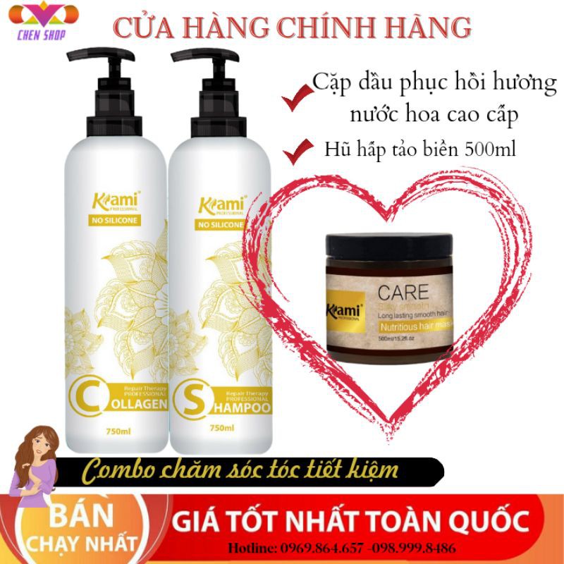 Dầu cặp phục hồi hương nước hoa cao cấp, tặng kèm hũ hấp phục hồi tảo biển