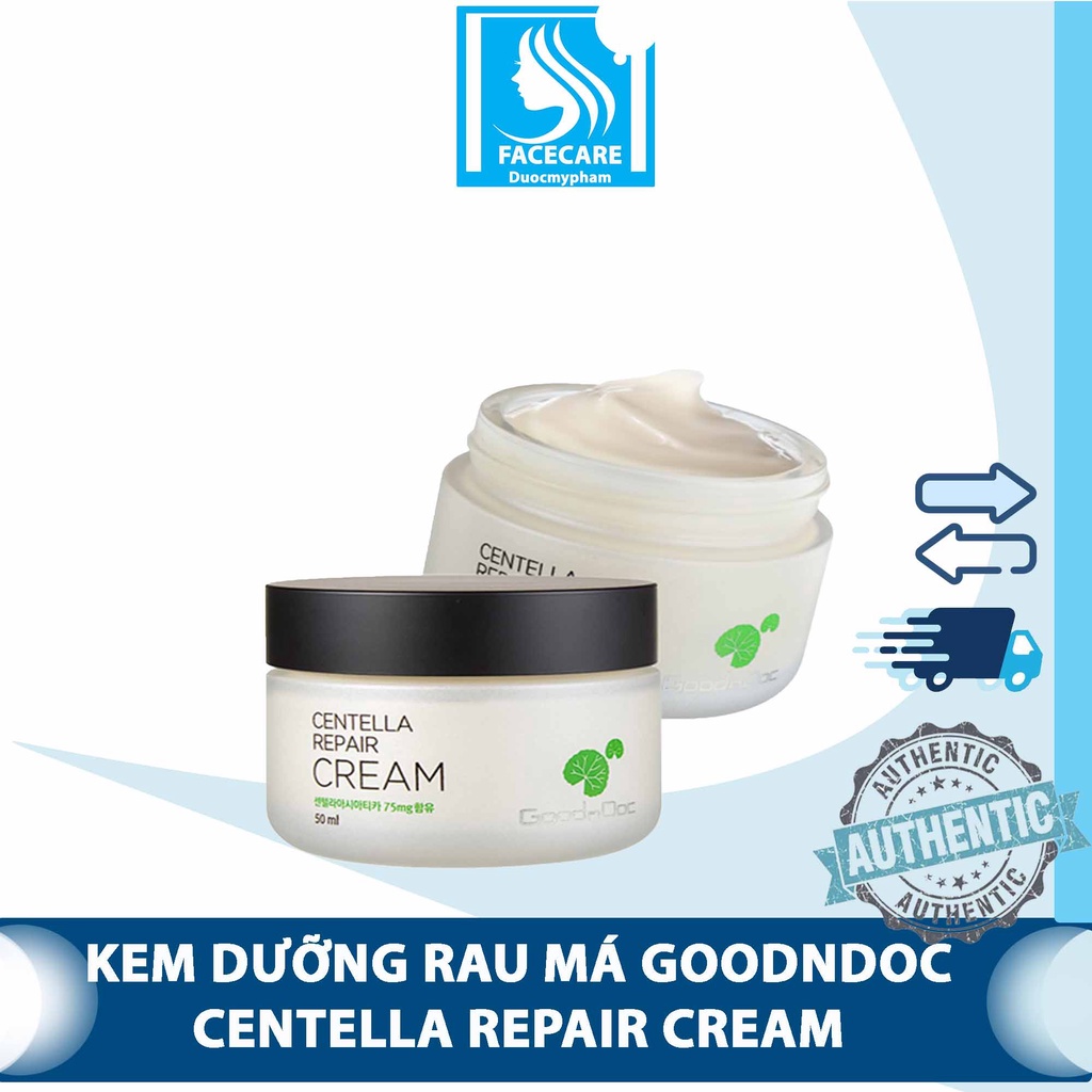 [CHÍNH HÃNG] Kem Rau Má Goodndoc Centella Repair Cream Dưỡng Ẩm Phục Hồi Da 50ml