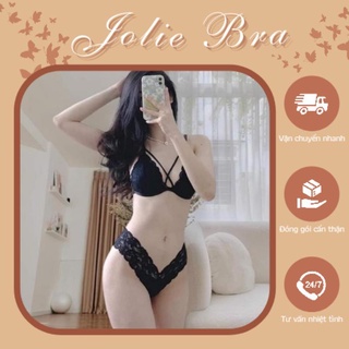Bộ Bralette ren không gọng có mút ngực có ảnh thật