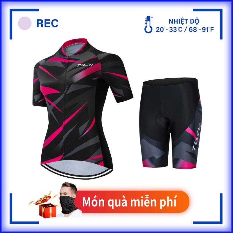 【TRONG KHO】1 bộ Jersey đi xe đạp Bộ áo ngắn tay ngắn Quần ngắn đi xe đạp Quần áo đua xe đạp Bộ Jersey khô nhanh