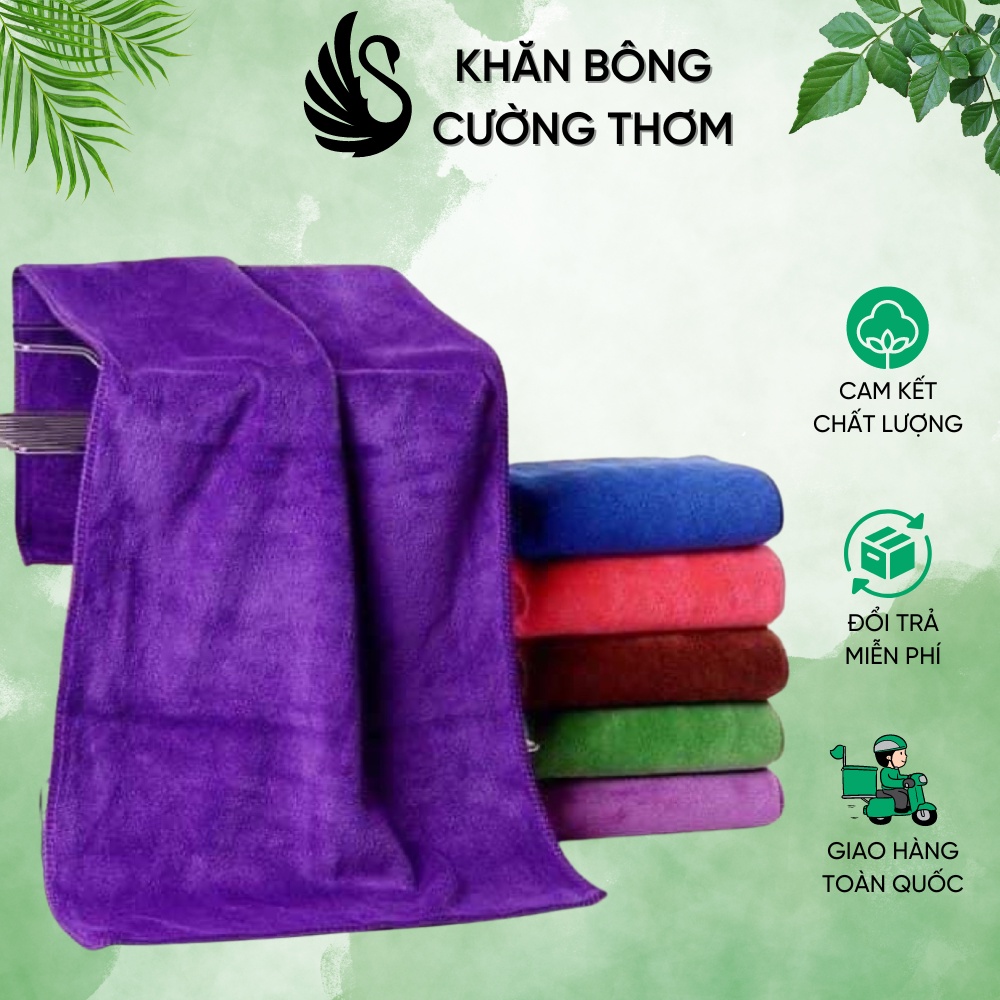 Khăn Gội Lau Đầu Cho Spa Và Salon⚡ Rẻ Vô Địch ⚡ Khăn Siêu Thấm Hút Dành Cho Spa Và Salon Tóc, Kích Thước 35X75Cm