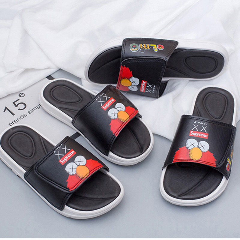 Dép quai ngang dán unisex thời trang Kaws Elmo ngộ nghĩnh - Dép đôi nam nữ thời trang ulzzang hàn quốc siêu Hot đi êm 59