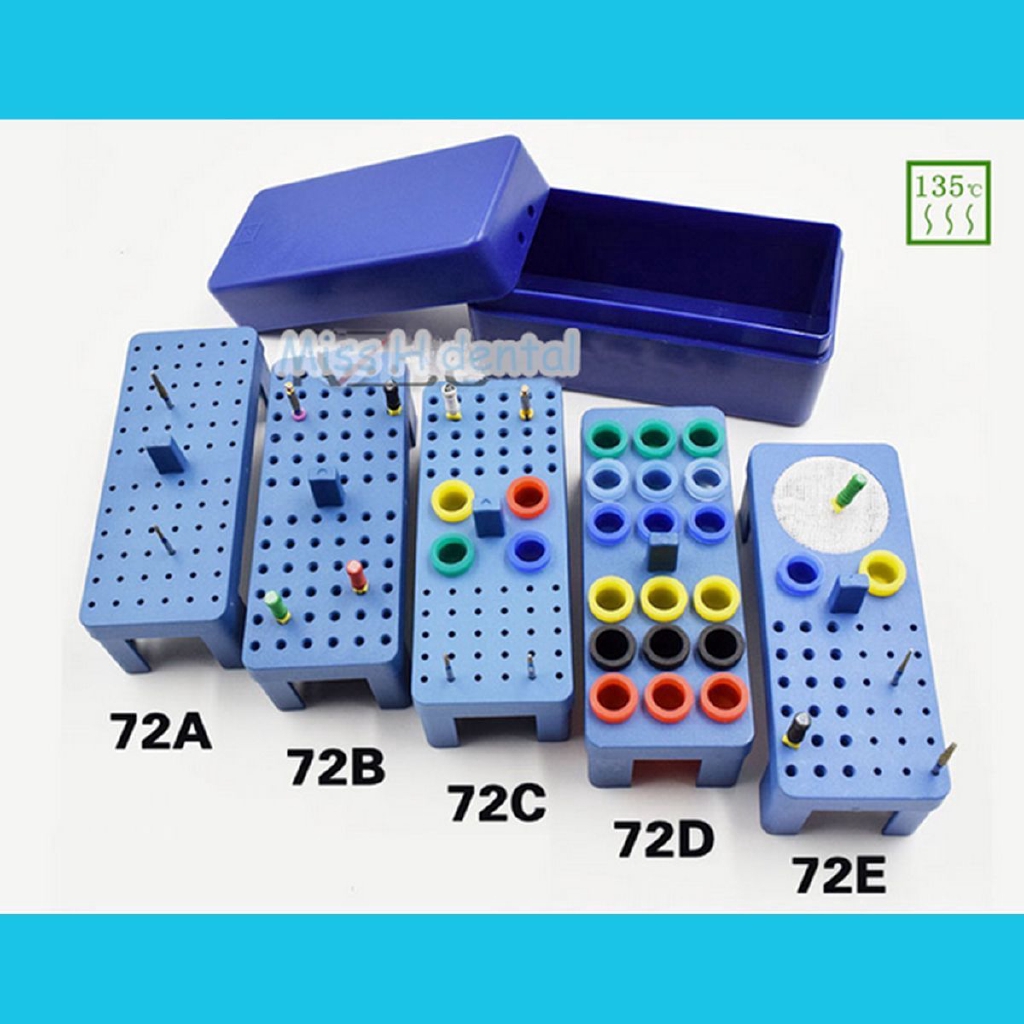 Hộp khử trùng răng miệng Endo 72H bằng nhựa dành cho máy khoan mũi kim cương / mũi Gutta Percha