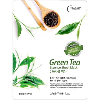 [Chính hãng] Hộp 10 Mặt nạ Trà Xanh ngừa mụn & làm trắng HOLIKEY GREEN TEA ESSENCE SHEET MASK