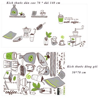 Decal dán tường - Giấy dán tường - dán bếp - PHA CHẾ COFFEE - AY7029