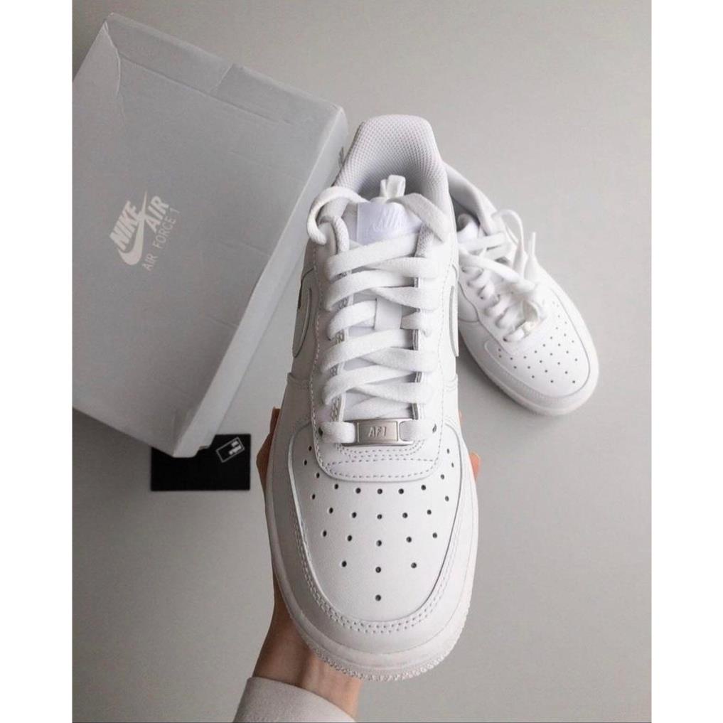 Giày Nike_trắng, Giày Nike_air force 1 màu trắng nam nữ bản đẹp full box bill