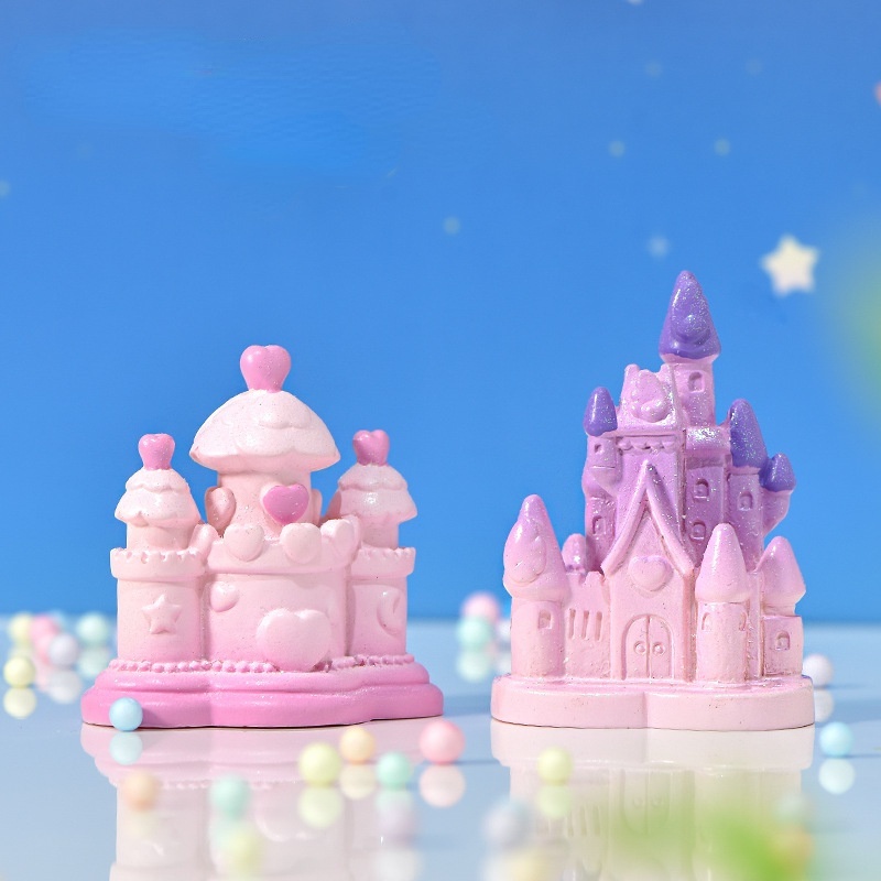 Mô hình lâu đài công chúa hoạt hình trang trí bánh kem