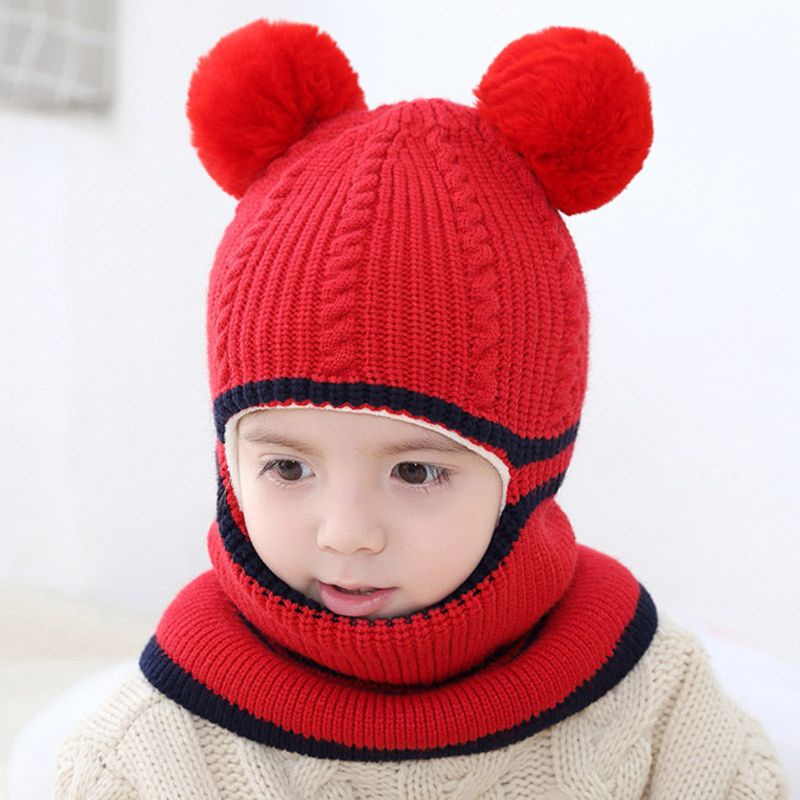Mũ Beanie Giữ Ấm Cổ Và Đầu Cho Bé Sơ Sinh