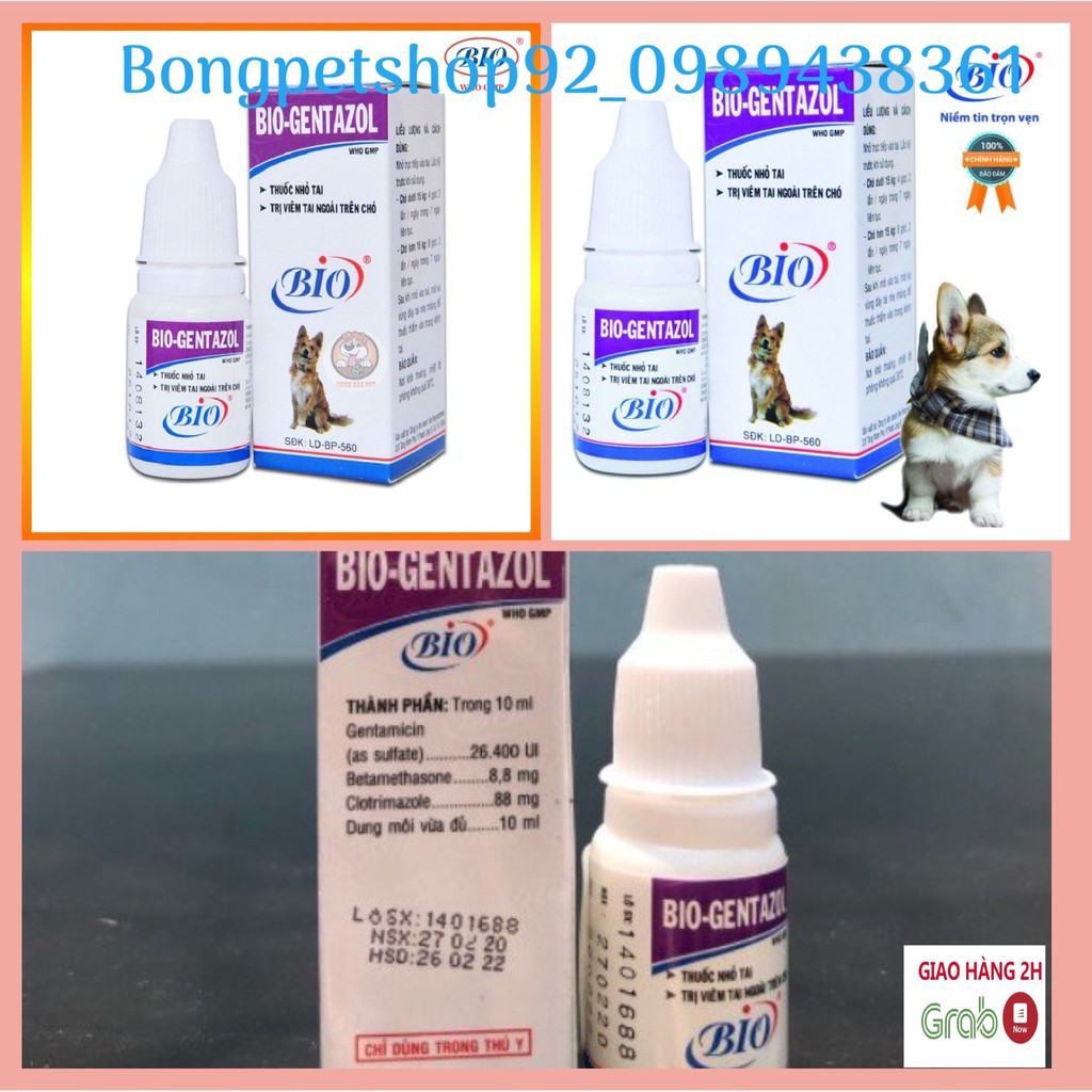 [Mã PET50 giảm 10% - tối đa 50K đơn 250K] Thuốc Cho Chó Mèo, Thuốc Nhỏ Tai Cho Chó Mèo_Bio 10ml