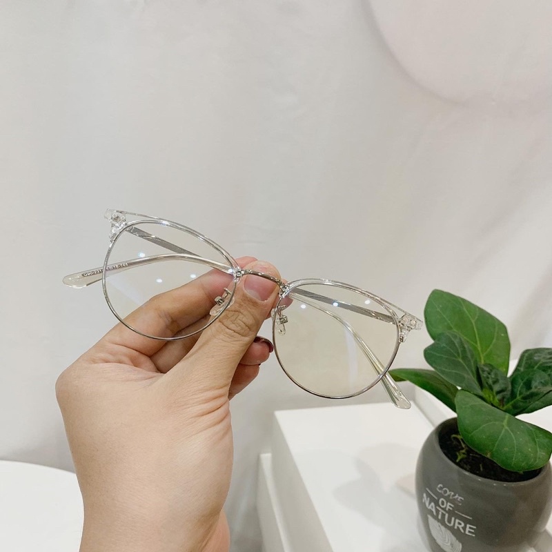 Kính mắt nửa gọng viền mảnh nhựa phối kim loại G90-231