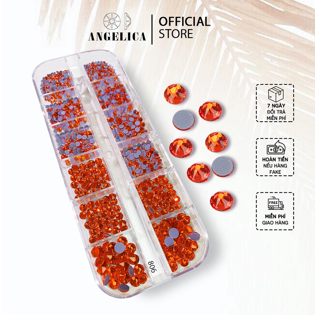 Đá Nail Chân Lưới  16 Khía Hyacinth Trang Trí Móng ANGELICA 806