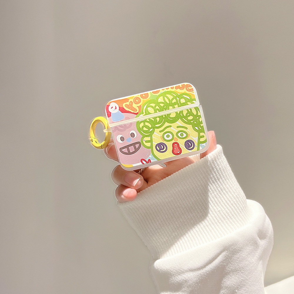 Vỏ Bảo Vệ Hộp Sạc Tai Nghe Airpod 2 pro 3 Bằng Silicon Mềm Họa Tiết Graffiti