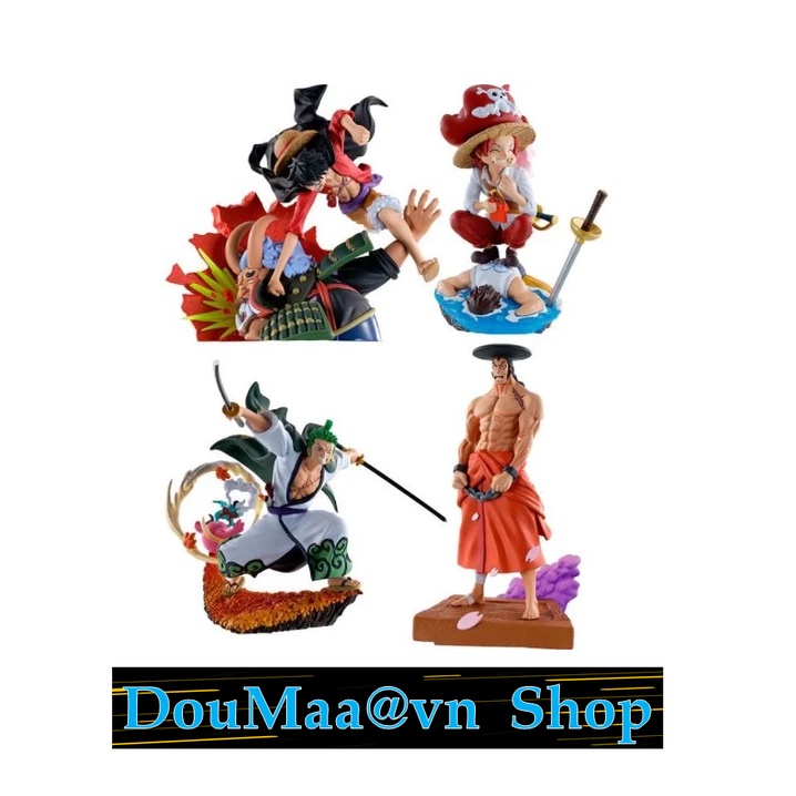 Mô Hình Chính Hãng Logbox Luffy,Zoro,Shanks,Oden Re Birth Wano Country Ver. Vol. 3 Petitrama Series