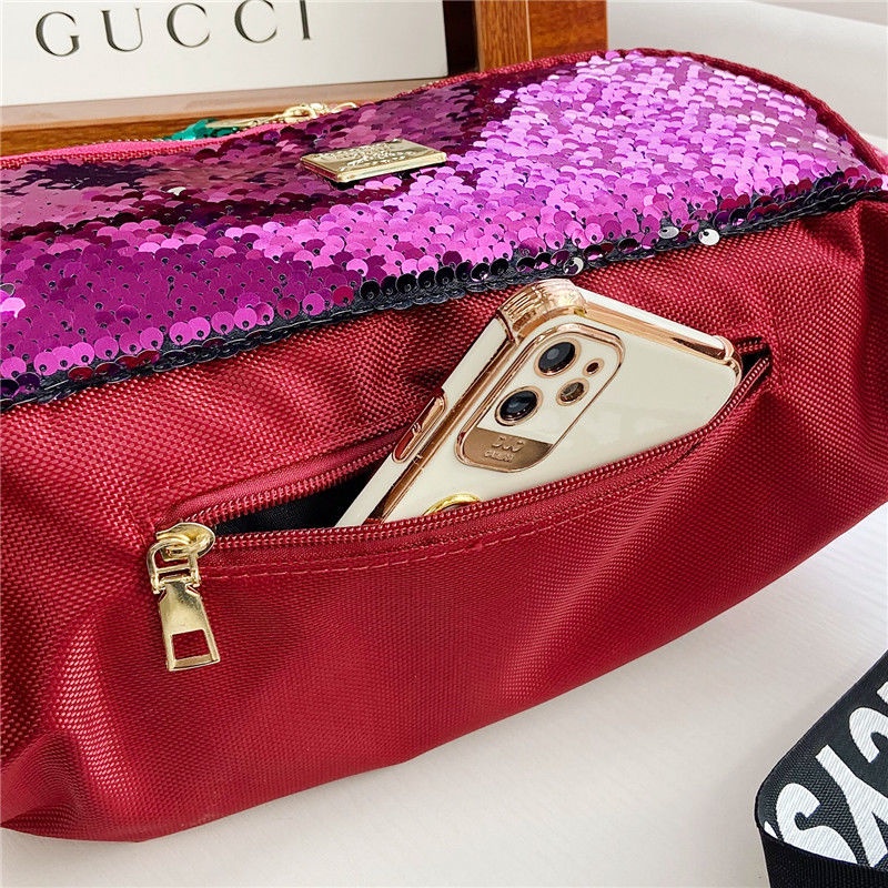 Túi Đeo Chéo Vai Đính Sequin Màu Gradient Thời Trang Dành Cho Nữ