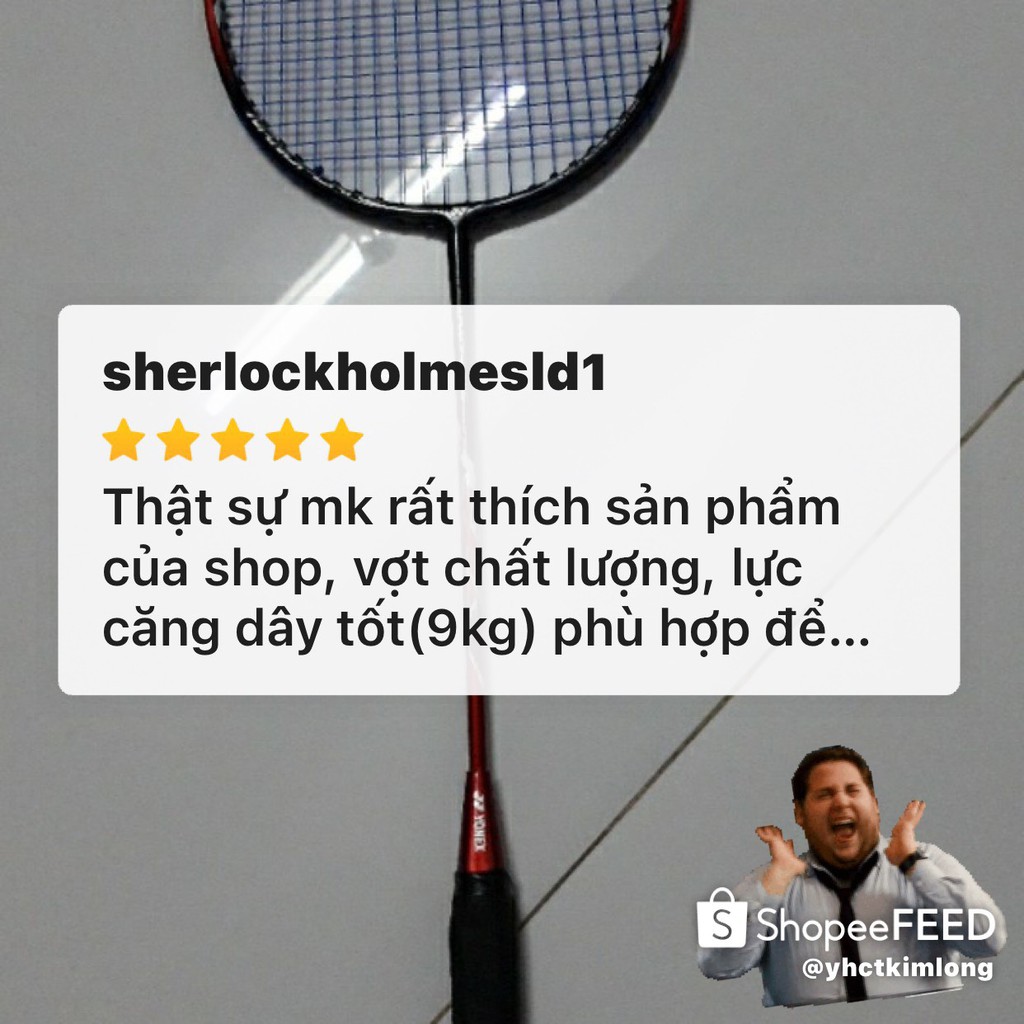 1 Chiếc Vợt Cầu Lông Khung Cacbon Đan 9kg Tặng 1 Trái Cầu 1 Quấn Cán Kèm Túi Đựng Vợt