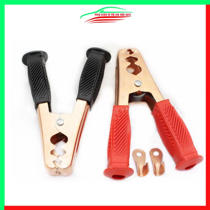 Bộ 2 Kẹp Ác Quy, Kẹp Cá Sấu Câu Bình Ô Tô 500A Cỡ Lớn 17x13x5cm