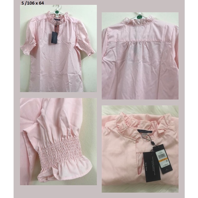 Áo kiểu nữ màu hồng phấn, Tommy Hilfiger, size S (ngực 106cm, dài 64cm)-HÀNG MỸ