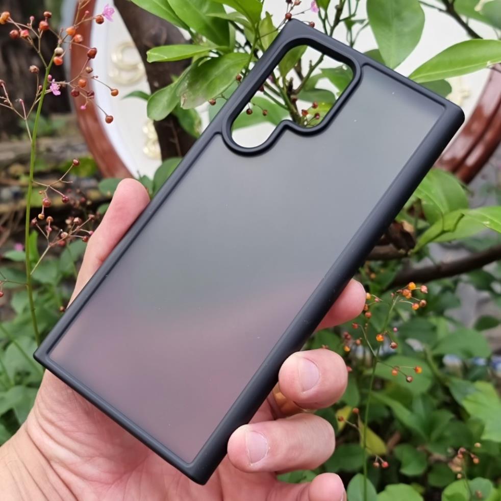 Samsung S22, S22 Plus, S22 Ultra_Ốp lưng X&amp;M nhám viền màu dẻo chống sốc chống Vân tay cao cấp