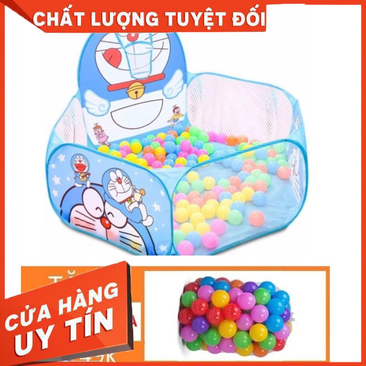 [HOT] LỀU BÓNG RỔ  NHÀ  DOREMON/ KITTY TẶNG KÈM 100 BÓNG (HÀNG CHUẨN GIÁ ĐẸP)