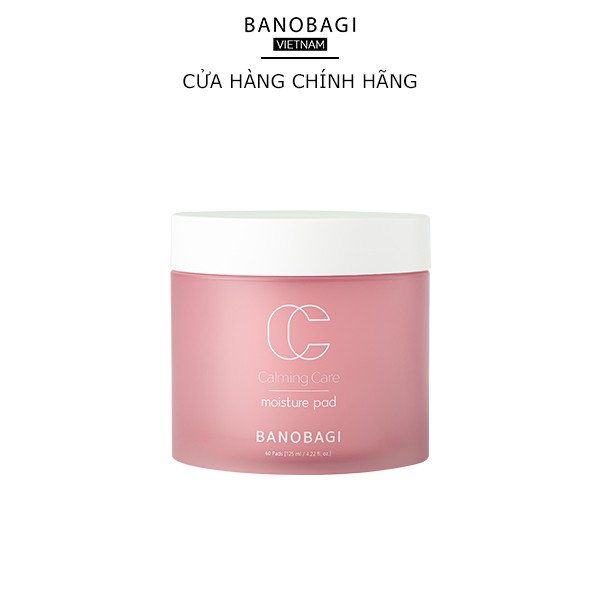 Toner Nước Hoa Hồng Dưỡng Ẩm Dạng Bông Banobagi Calming Care Moisture Pad 60pad/125ml | BigBuy360 - bigbuy360.vn