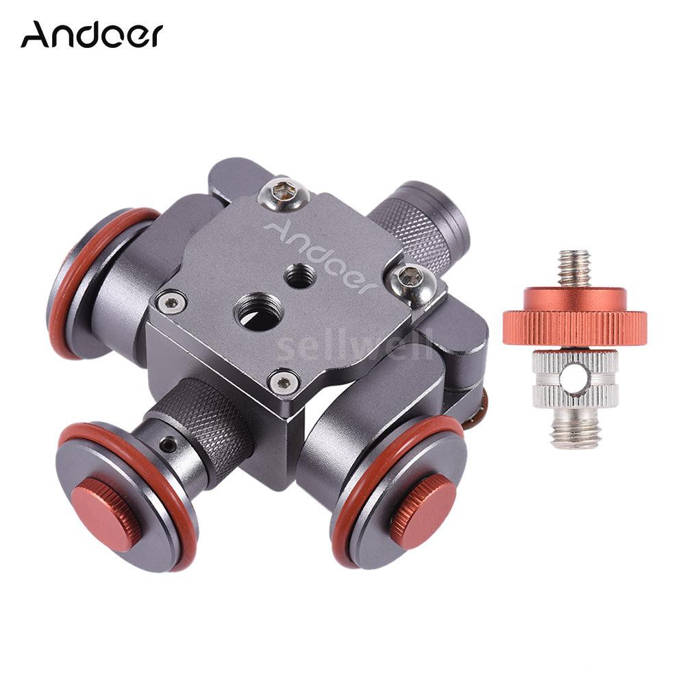 Andoer Electric Motorized 3-Wheel Video Pulley Car Dolly Rolling Slider Skater for Canon Nikon Sony Camera Camcorder for