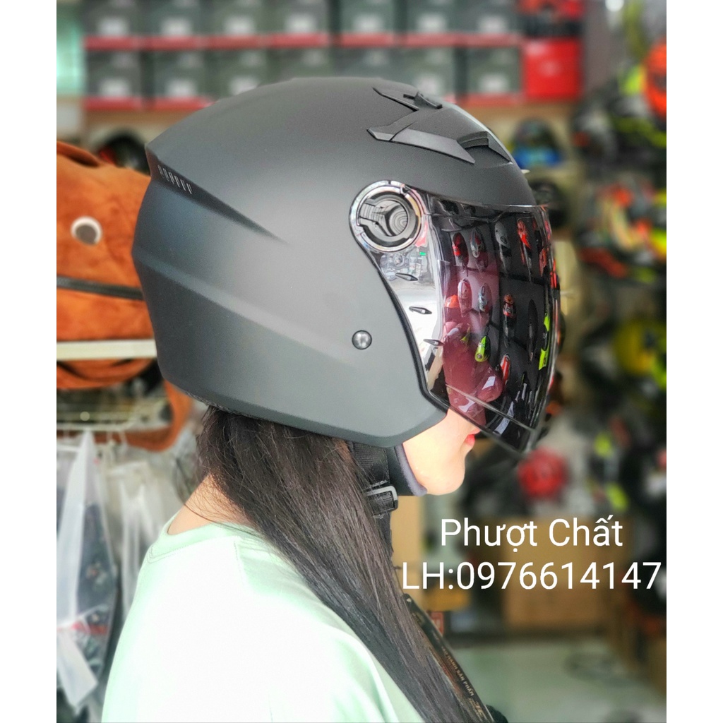 Nón bảo hiểm Royal 3/4 2 kính M268 chính hãng