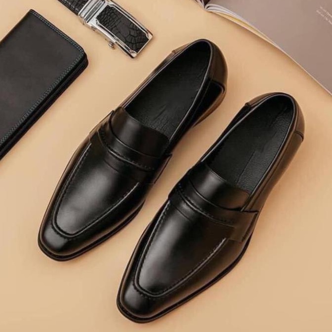 Giày lười nam Hàn Quốc da bò thật bảo hành 1 năm - Mã T186