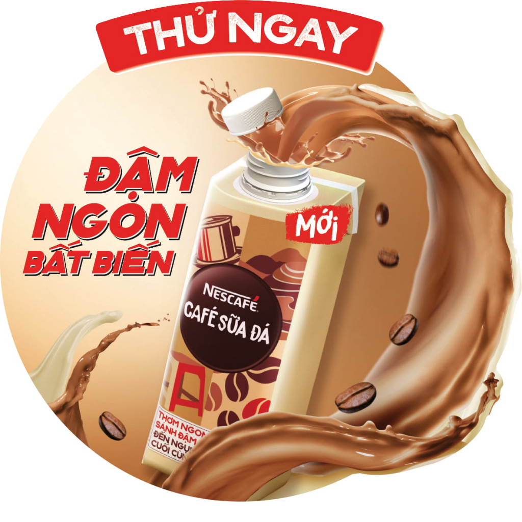 [MKB Gift]] Cà phê uống liền NESCAFÉ® Cà Phê Sữa Đá (hộp 180ml)
