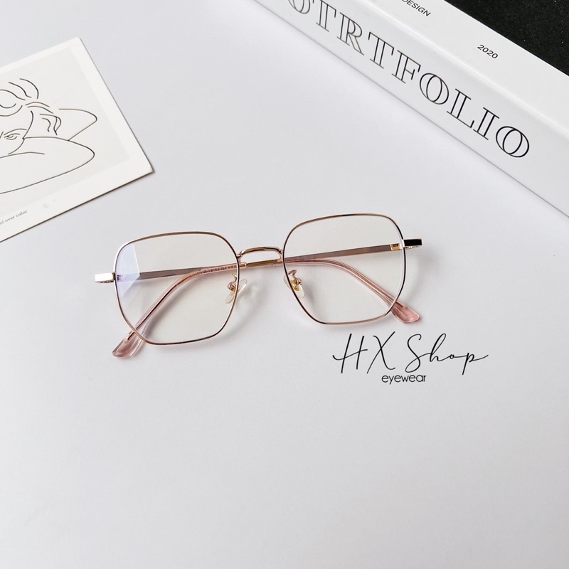 Gọng kính kim loại Form vuông trendy