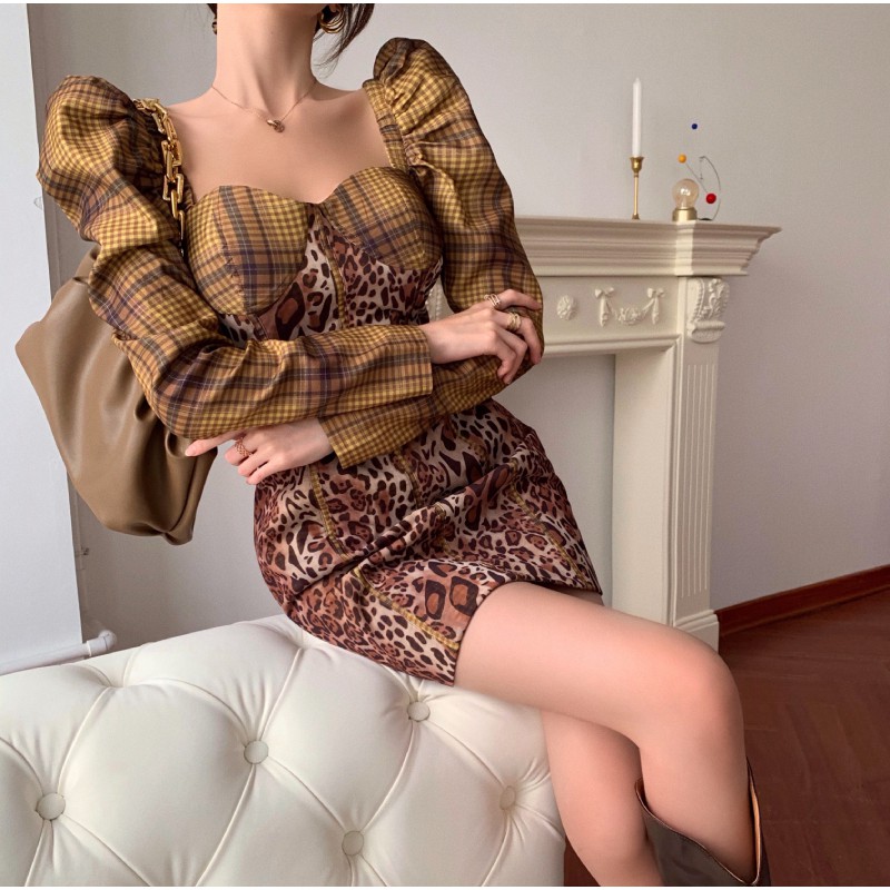 Đầm body tay phồng cúp ngực HDT171 Hỉn Hỉn Store